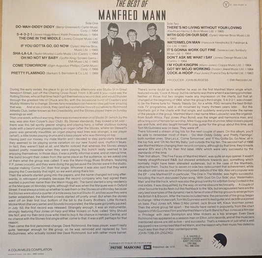 Manfred Mann ‎– The Best Of Manfred Mann (2C 066-06583 M)