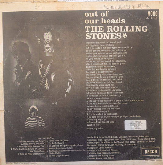 The Rolling Stones ‎– Out Of Our Heads