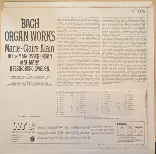 Marie-Claire Alain ‎– Organ Works