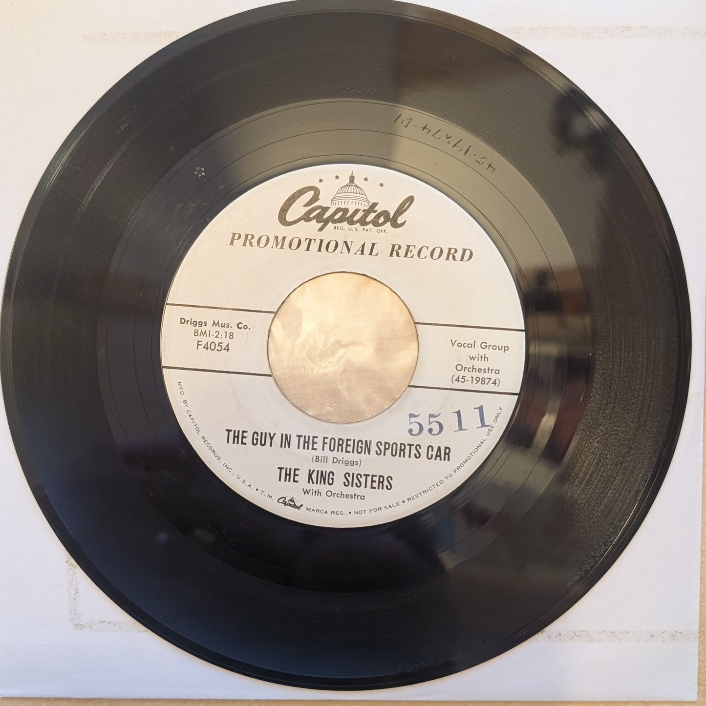 The King Sisters - Autumn Time In Pleasant Grove (7", Single) (Capitol Records - 45-CL 14934)