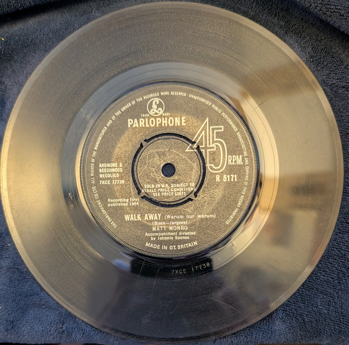 Matt Monro - Walk Away / Around The World (7" Vinyl Single)