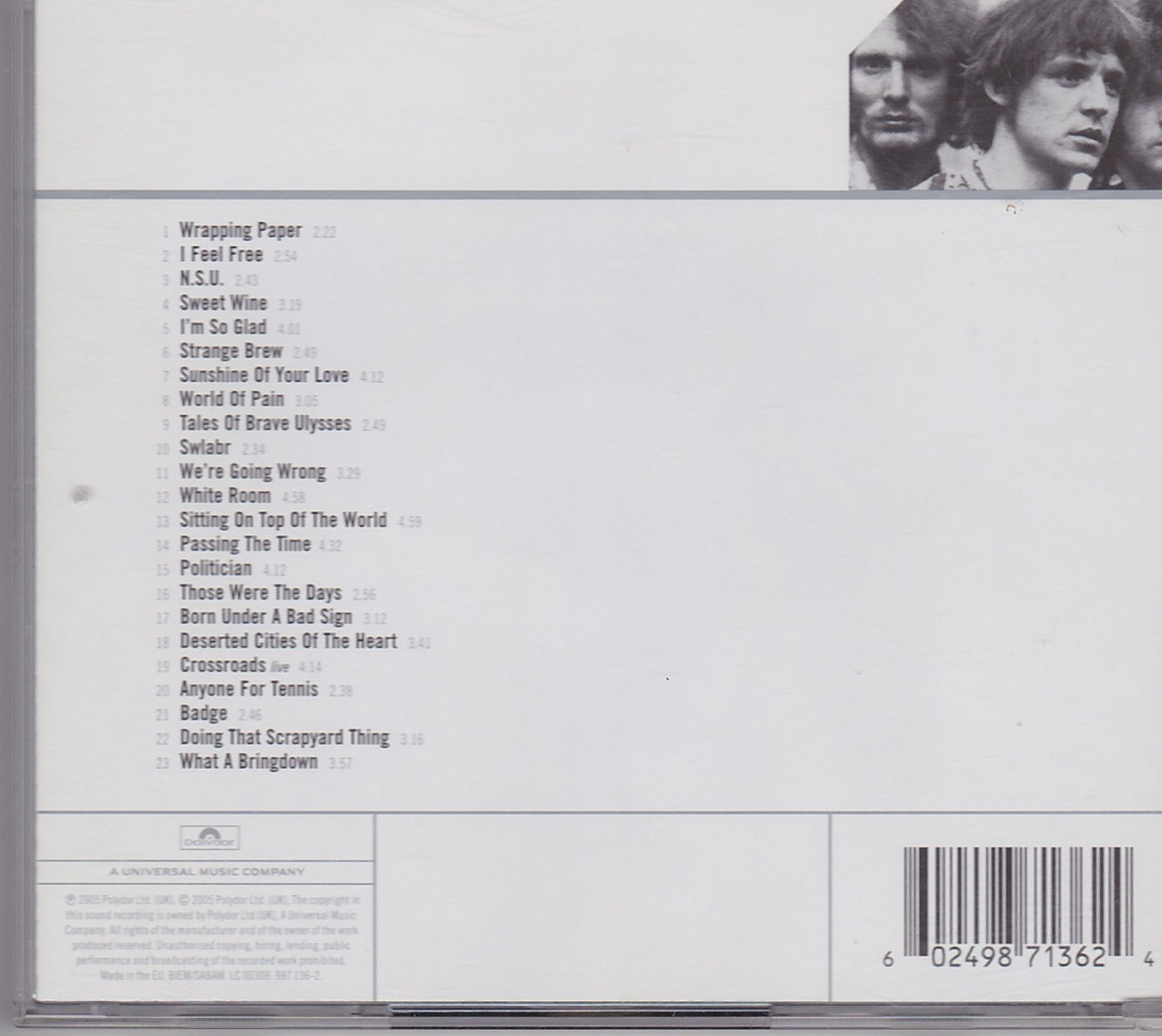 Cream - I feel Free - Ultimate Cream (987 136-2) image 2