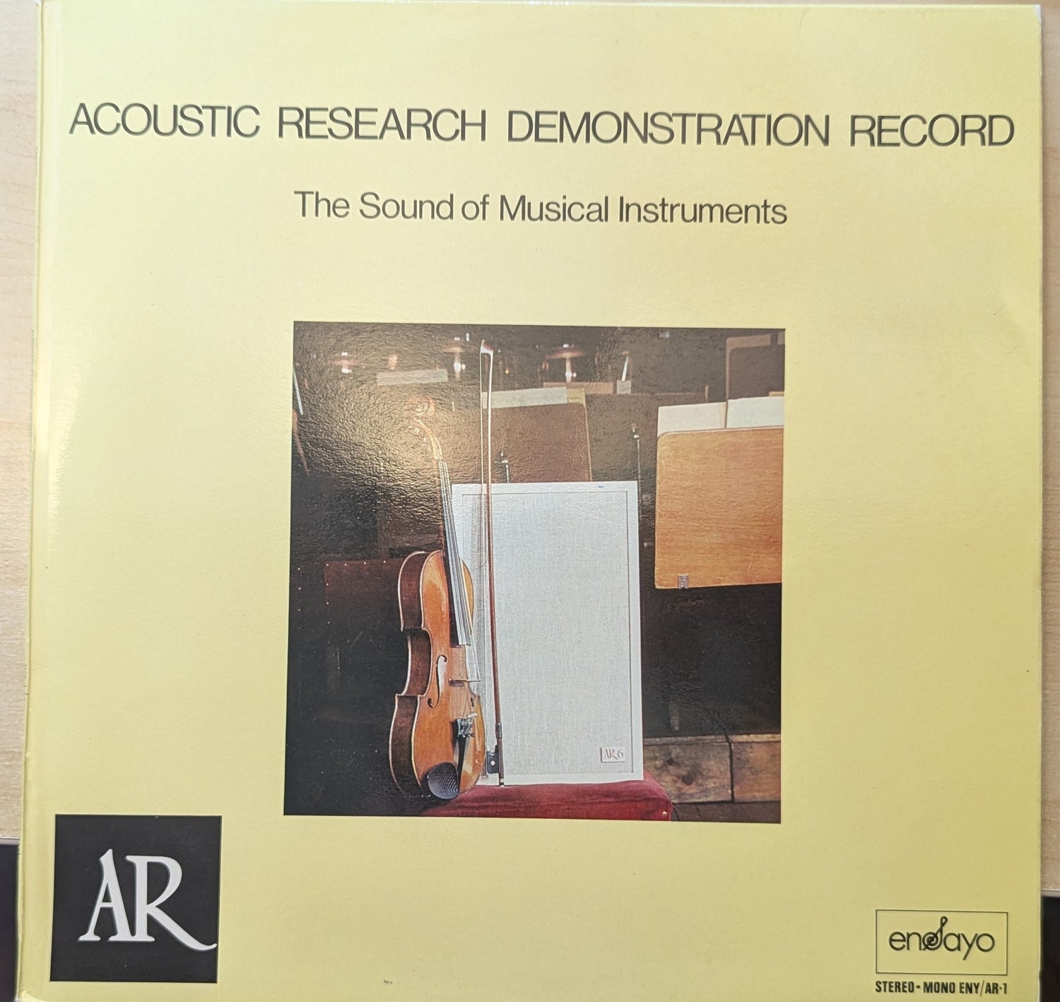 Acoustic Research Demonstration Record - Volume 1: The Sound Of Musical Instruments (ENY/AR-1) image 0