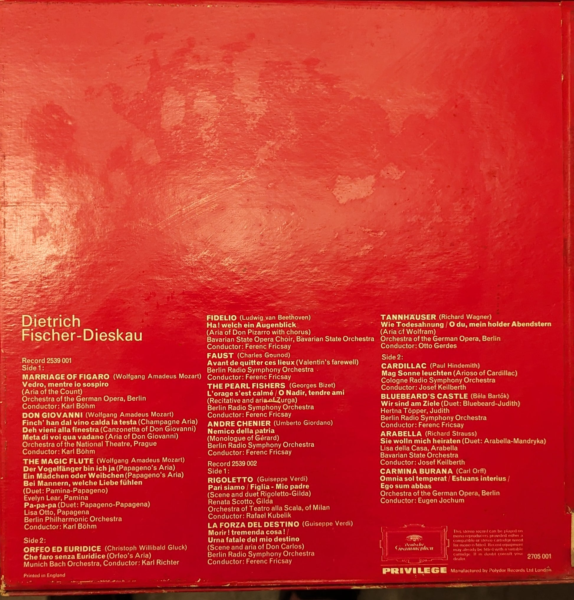 Dietrich Fischer-Dieskau ‎– An Opera Portrait image 2