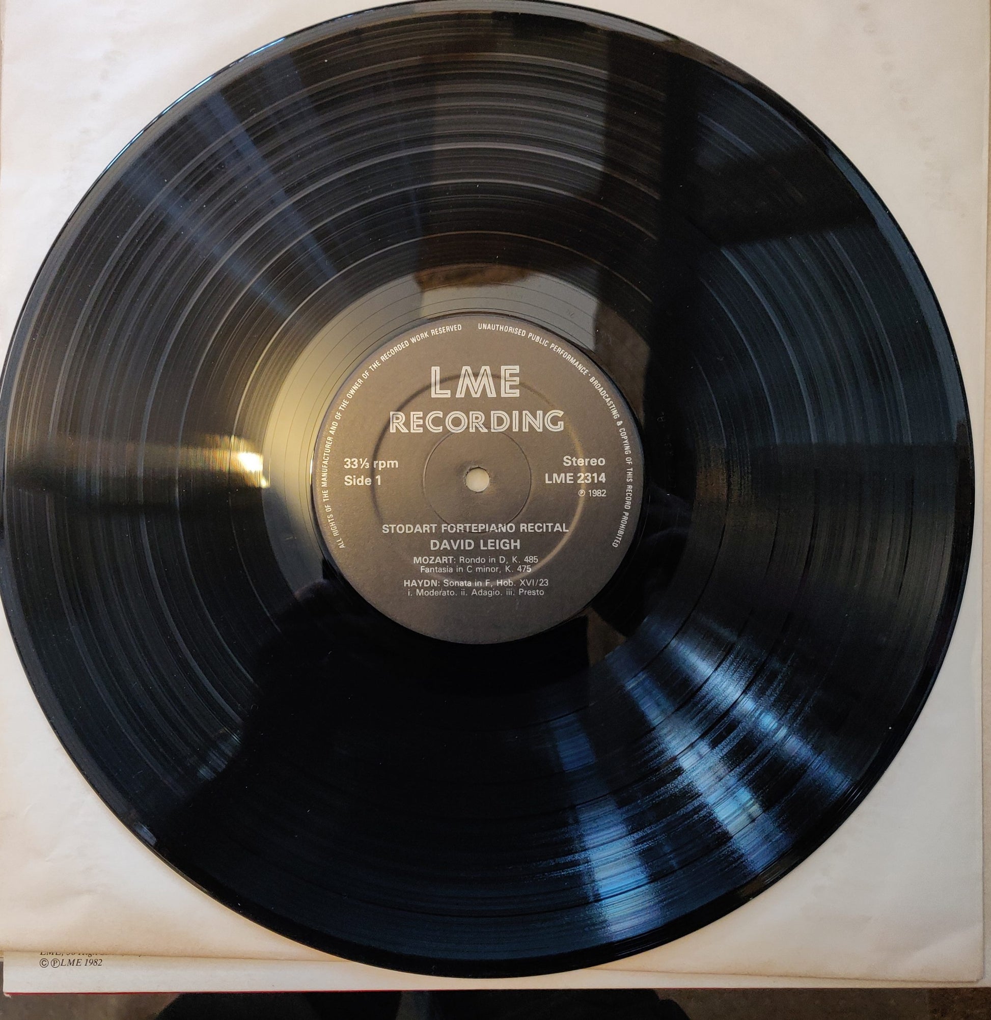 David Leigh - Stodart Fortepiano Recital (LME2314) image 4