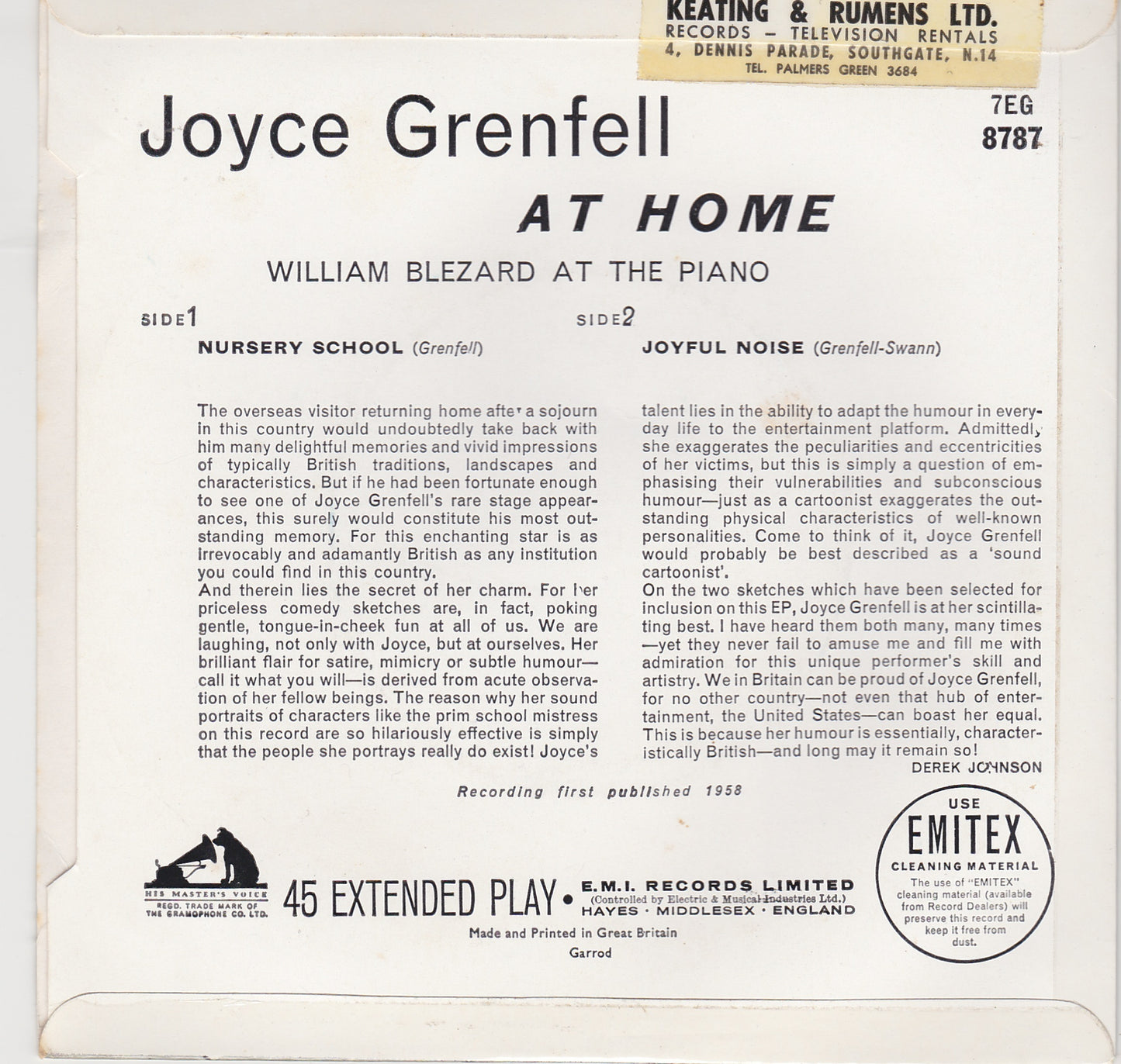 Joyce Grenfell ‎– Joyce Grenfell At Home image 2