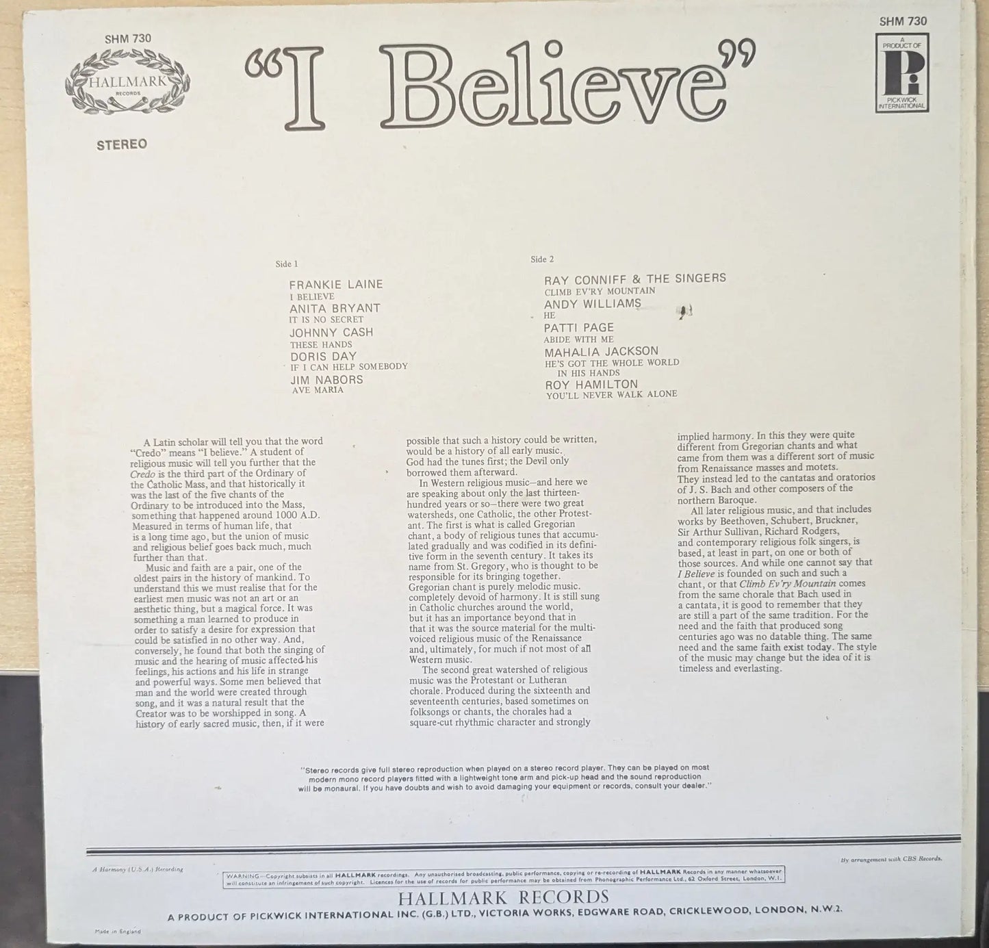 I Believe (SHM 730) image 2