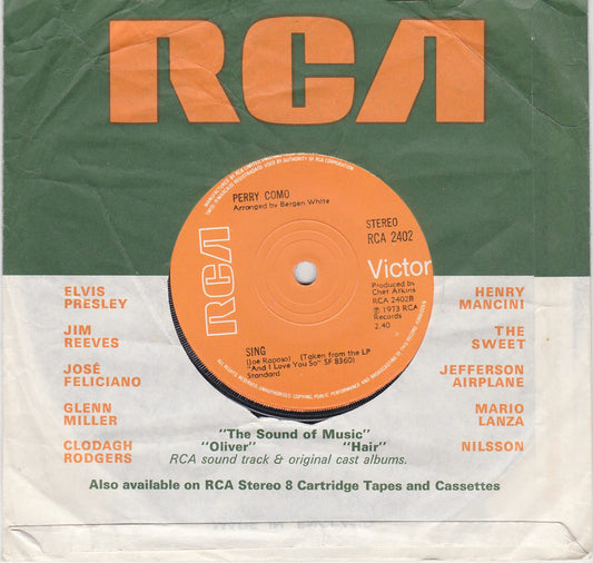 Perry Como - For The Good Times (RCA 2402) image 0