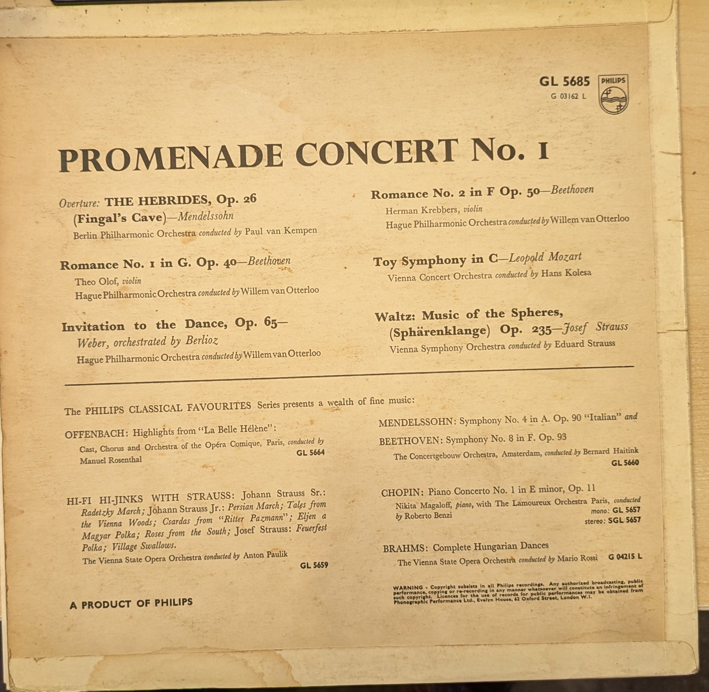 Promenade Concert No.1 (GL 5685) image 2