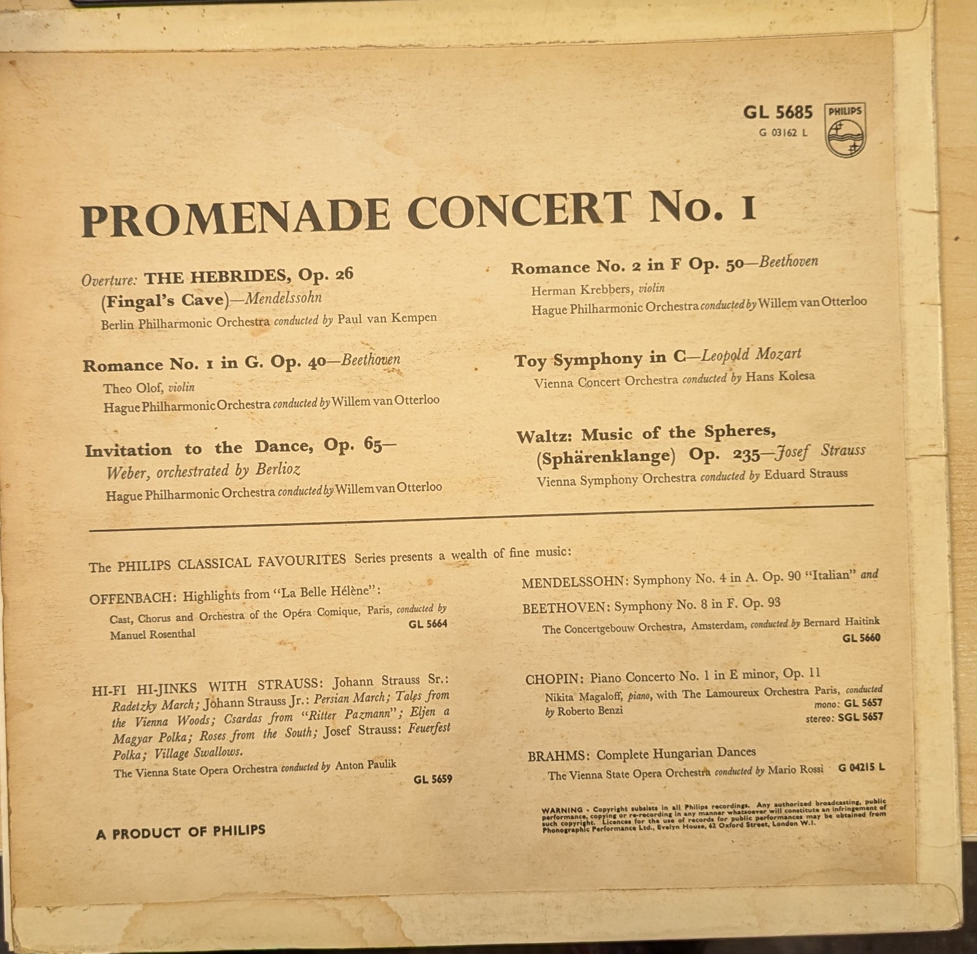 Promenade Concert No.1 (GL 5685) image 2