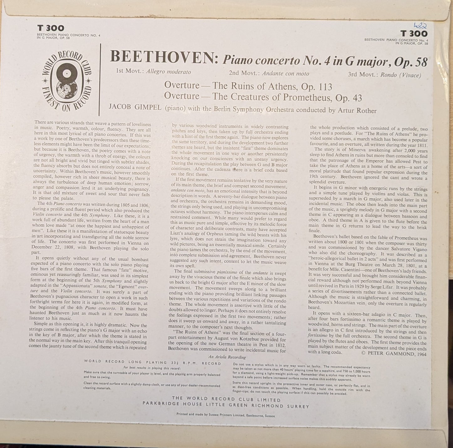 Jacob Gimpel ‎– Piano Concerto No. 4 (T 300) image 2