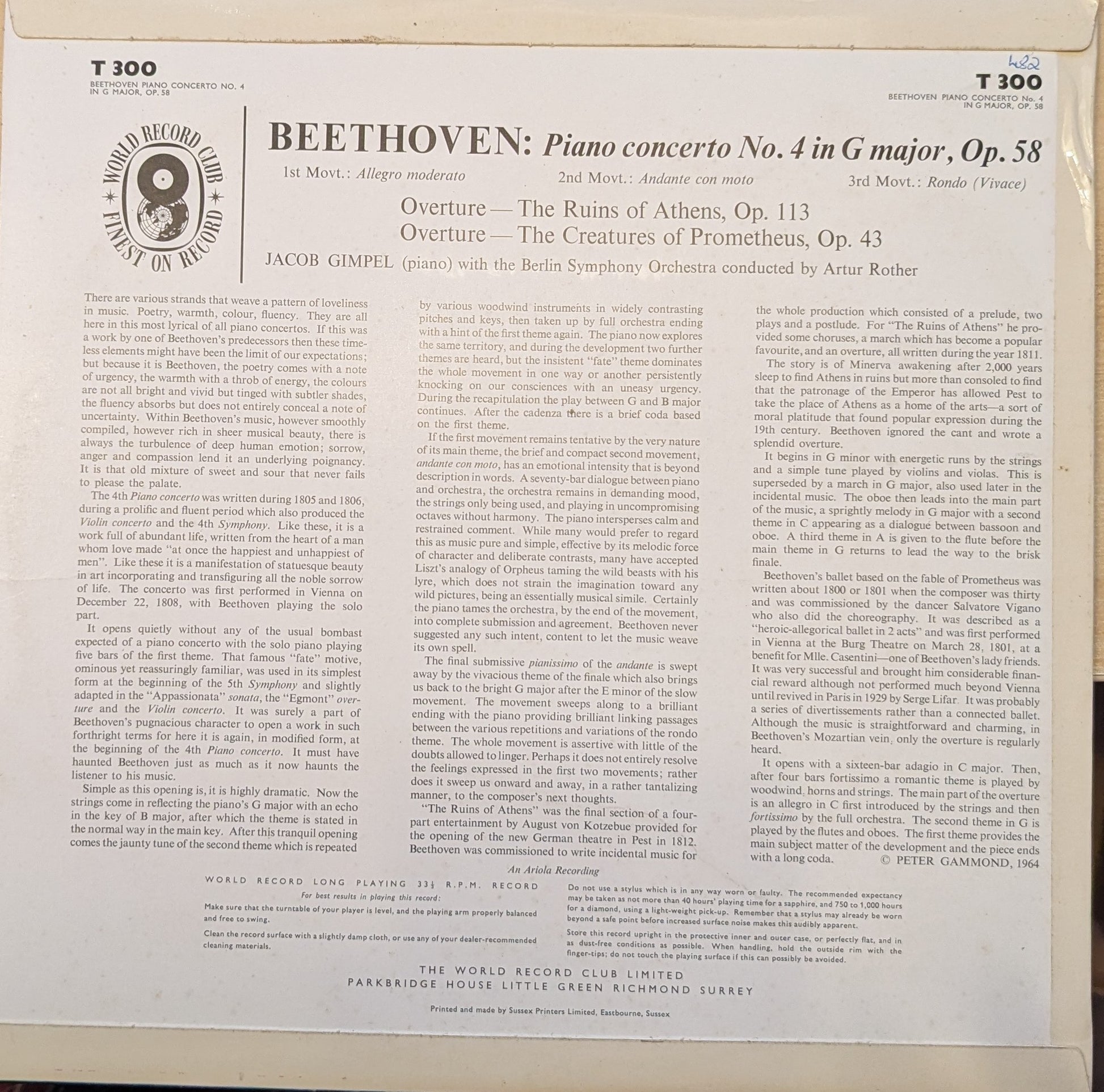Jacob Gimpel ‎– Piano Concerto No. 4 (T 300) image 2