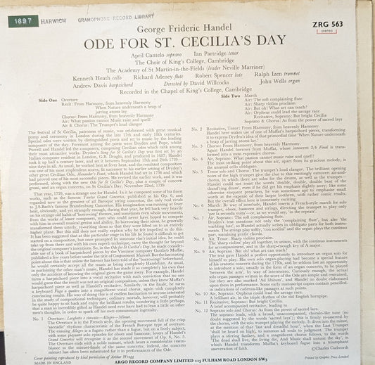 Handel – Ode For St. Cecilia's Day image 2