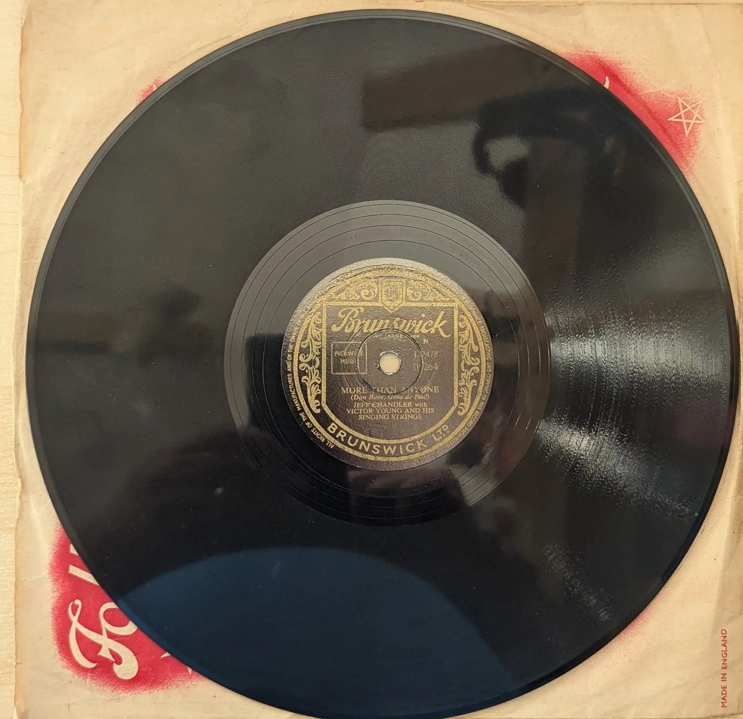 Jeff Chandler With Victor Young And His Singing Strings ‎– I Should Care / More Than Anyone (05264) image 2