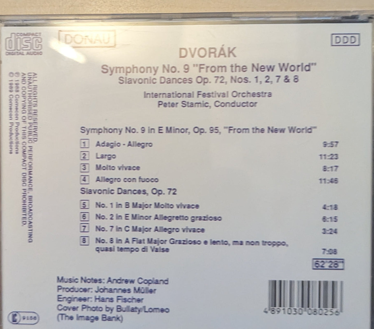 Dvorak ‎– Symphony No. 9 "New World" - Slavonic Dances Op. 72, Nos. 1, 2, 7 & 8 image 2