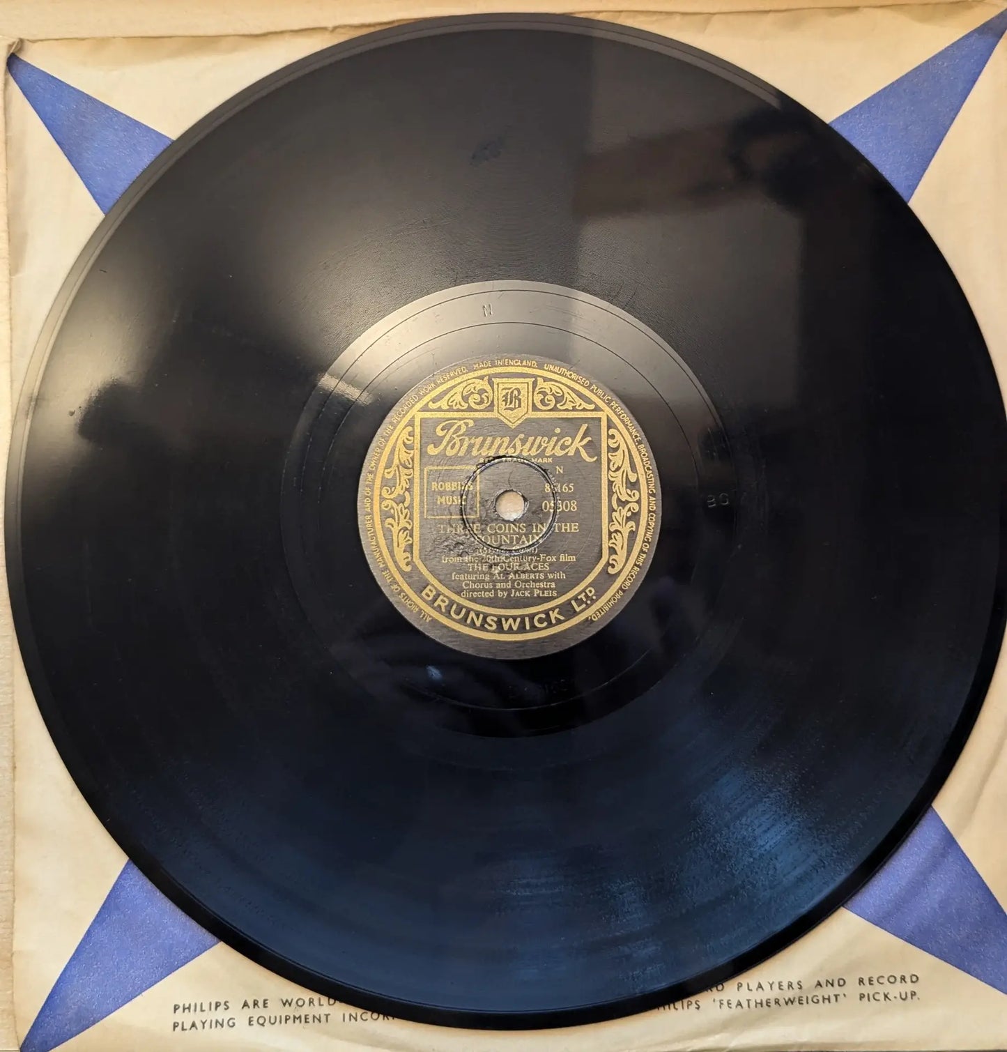 The Four Aces Featuring Al Alberts ‎– Three Coins In The Fountain / Wedding Bells (05308) image 1