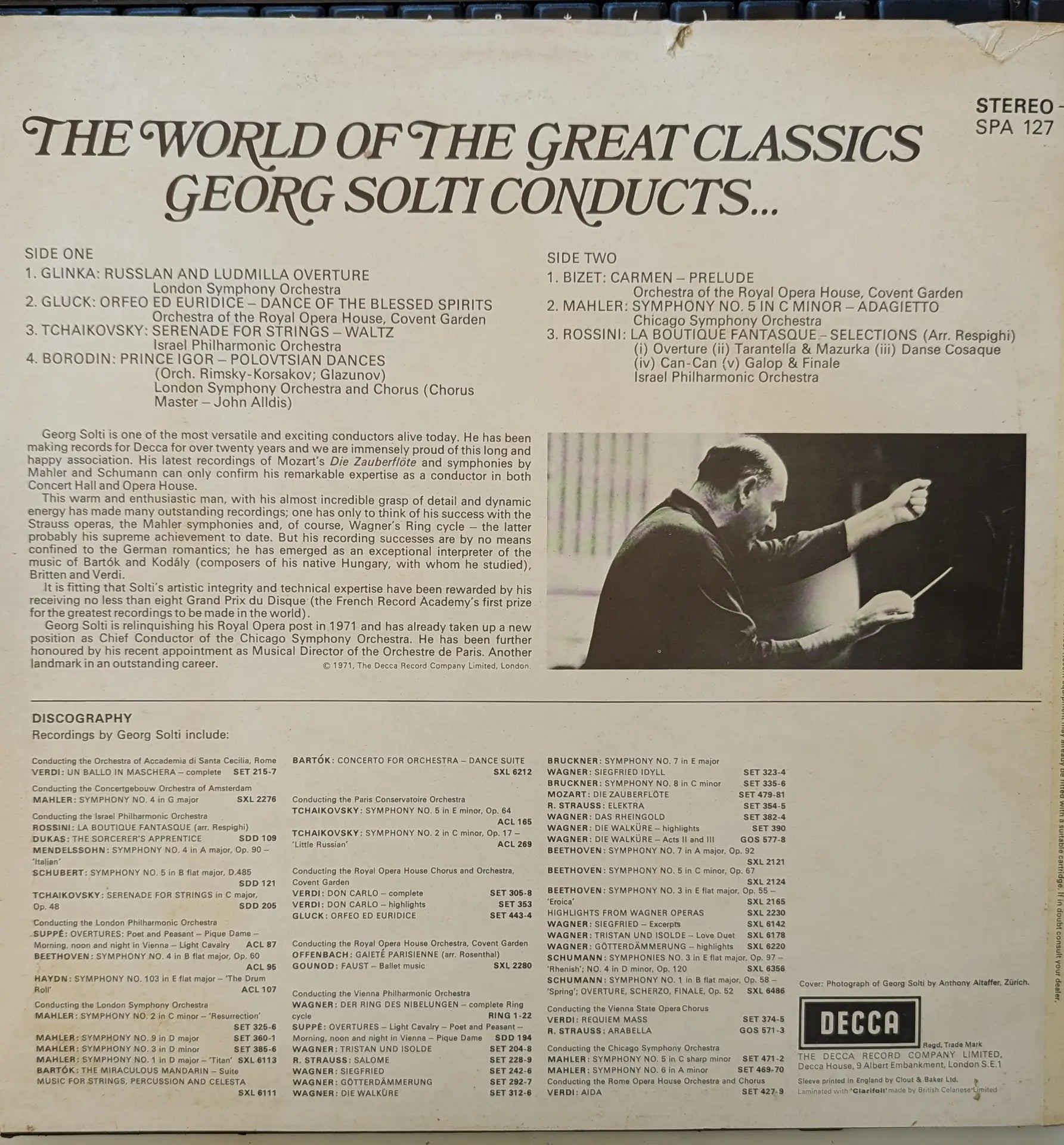 Georg Solti Conducts... (SPA 127) image 2
